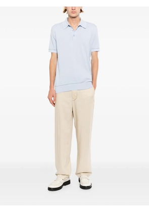 Brioni Sea Island piqué cotton polo shirt - Blue