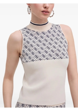 GUESS USA patterned high-neck tank top - Neutrals