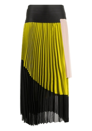 Diesel Black Gold asymmetric plissé skirt - Yellow