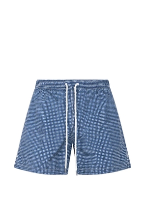 Fedeli polka-dot drawstring swim shorts - Blue