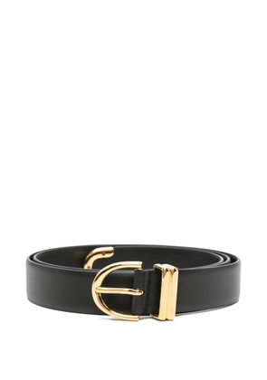 KHAITE Pre-Owned Bambi leather buckle belt - Black