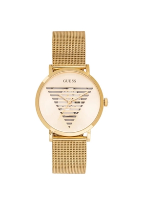 GUESS USA triangle-motif 44mm watch - Gold