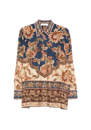 ZIMMERMANN Aster floral-print silk shirt - Brown