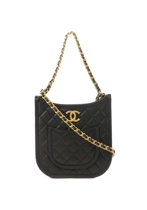 CHANEL Pre-Owned CC diamond-quilted shoulder bag - Black