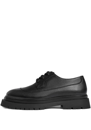 Manière De Voir Rennes pebbled-leather derby shoes - Black