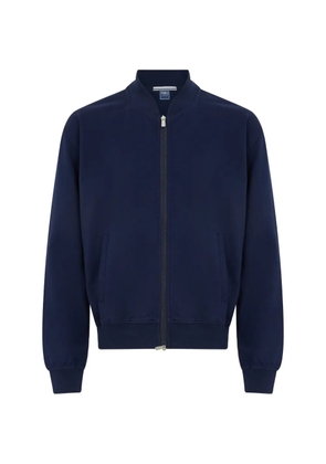 Fedeli zip-up ribbed-trim jacket - Blue