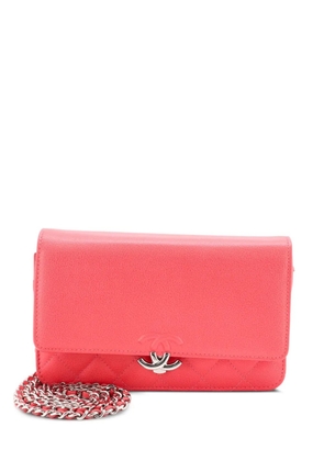 CHANEL Pre-Owned CC Box Wallet on Chain Quilted Caviar crossbody bag - Pink