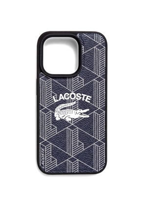 Lacoste geometric-print phone case - Blue