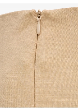 Benetton zip straight trousers - Neutrals