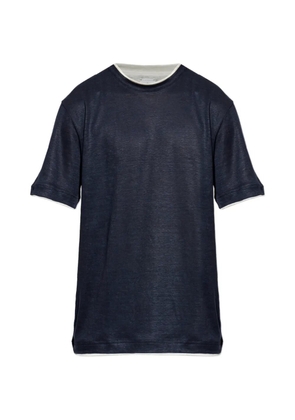 Eleventy layered-detail T-shirt - Blue