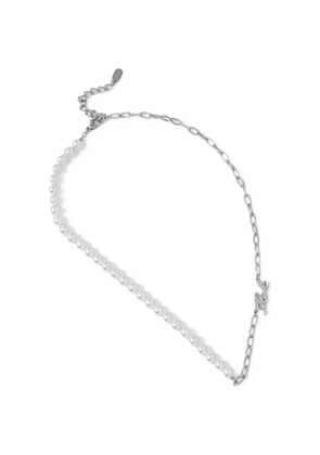 Karl Lagerfeld pearl-link necklace - Silver