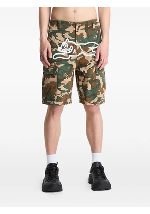 ICECREAM Running Dog Woodland camouflage cargo shorts - Green