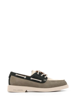 Karl Lagerfeld colour-block boat shoes - Green
