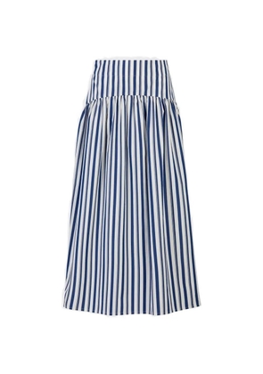 A LINE Arabella striped pleated midi skirt - Blue