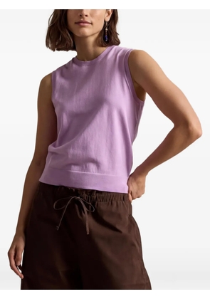 Polo Ralph Lauren logo-embroidered knitted vest - Purple