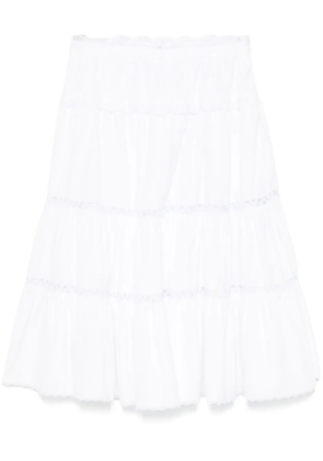 Ermanno Scervino lace-detailed midi skirt - White