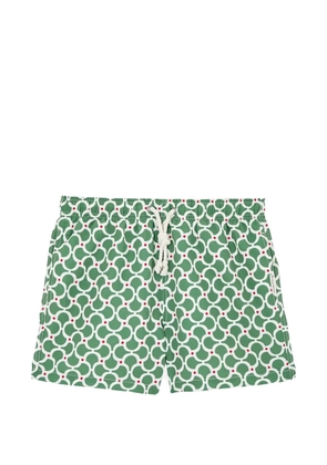 GASSA D AMANTE Nora geometric-print swim shorts - Green