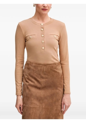 Marc Aurel button-detail top - Neutrals