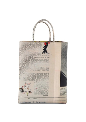Bottega Veneta Pre-Owned The Newspaper Shopper Printed Leather Small tote bag - Multicolour
