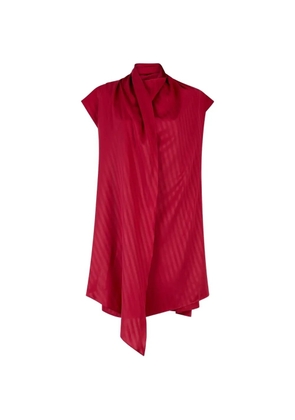 A LINE Nina striped asymmetric mini dress - Red