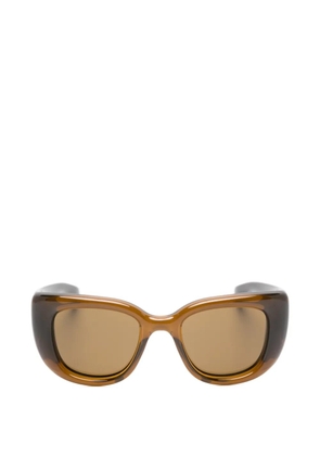 Saint Laurent Eyewear Howl rectangle-frame sunglasses - Brown