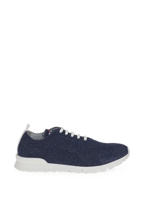 Kiton lace-up knitted sneakers - Blue
