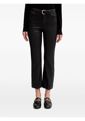 Pedro Del Hierro turn-up faux-leather trousers - Black