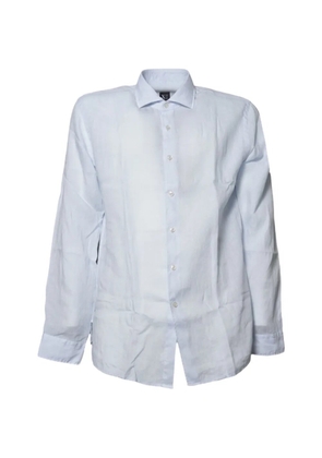 XE long-sleeve spread-collar shirt - Blue