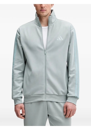 adidas logo three-stripe track jacket - Green