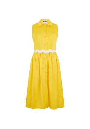 Moschino belted button-up midi dress - Yellow