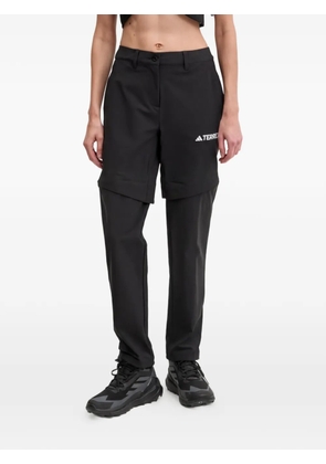 adidas Terrex zip-off logo trousers - Black