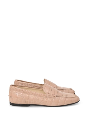 Tod's Vintage croc-effect loafers - Neutrals