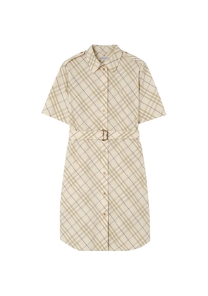 Burberry Check cotton shirt dress - Neutrals