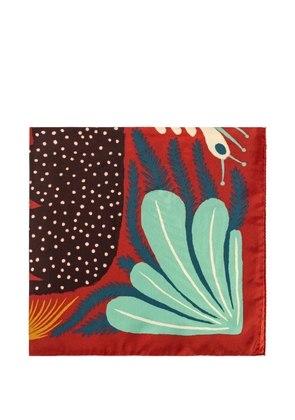 ETRO x Tabby Booth floral-print silk scarf - Red