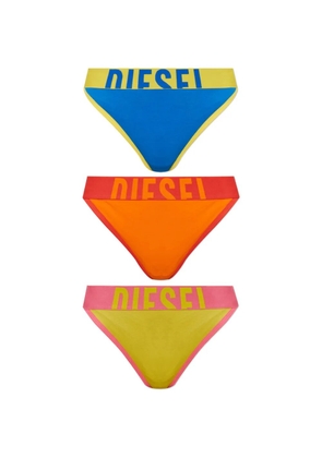 Diesel logo-waistband thongs (set of three) - Blue