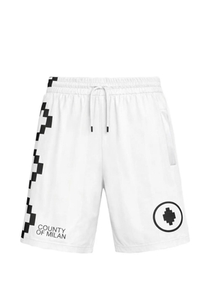 COUNTY OF MILAN logo-print shorts - White
