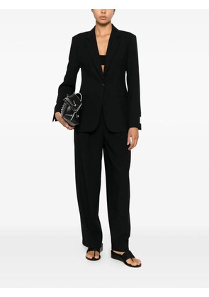 Calvin Klein single-breasted logo-patch jacket - Black