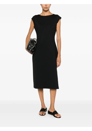 Calvin Klein cap-sleeve midi dress - Black