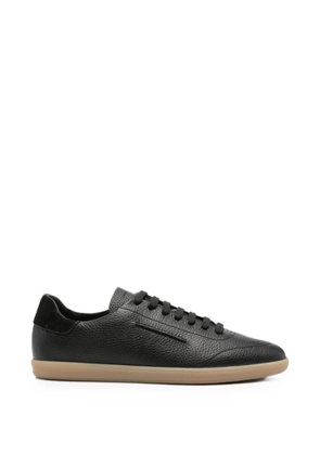 Zegna grained-leather sneakers - Black