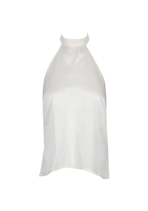 La-Rose halterneck blouse - White