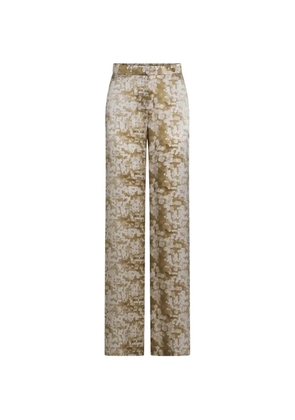 Collini Milano Eos abstract-print wide-leg trousers - Brown