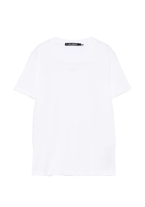 Karl Lagerfeld embroidered-logo T-shirt - White