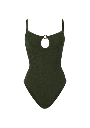 Hunza G Toni ring-detail swimsuit - Green