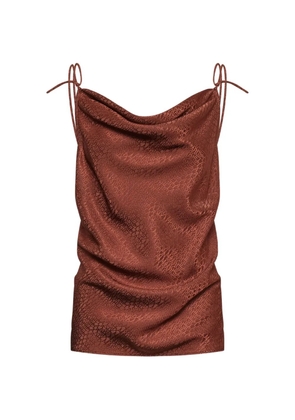 MM6 Maison Margiela jacquard top - Brown