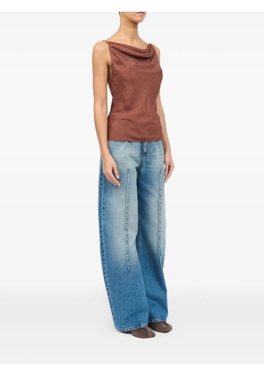 MM6 Maison Margiela jacquard top - Brown