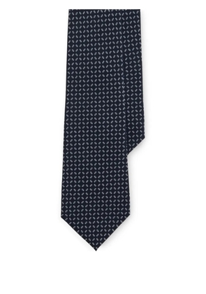 Ralph Lauren Purple Label geometric-print silk tie - Blue