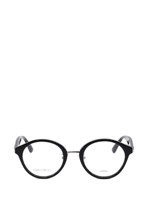 Jimmy Choo Eyewear round-frame glitter glasses - Black
