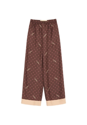 Valentino Garavani Stelline Firma starry twill trousers - Brown