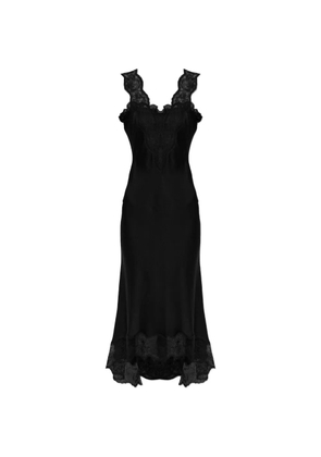 Alexander McQueen lace-insert midi dress - Black