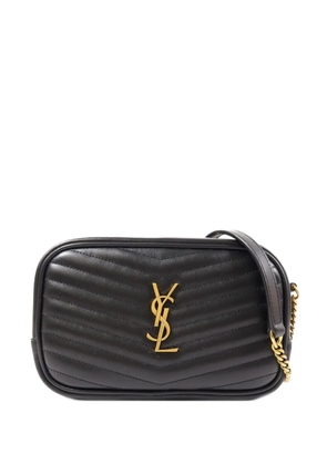 Saint Laurent Pre-Owned Lou chevron-quilted shoulder bag - Black